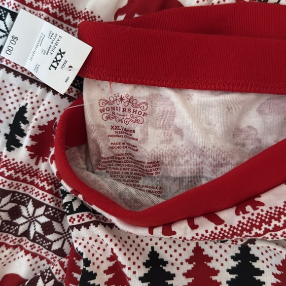 NWT | Target Wondershop Men’s Christmas Red/Black Pajama Set | Size XXL - Picture 3 of 3